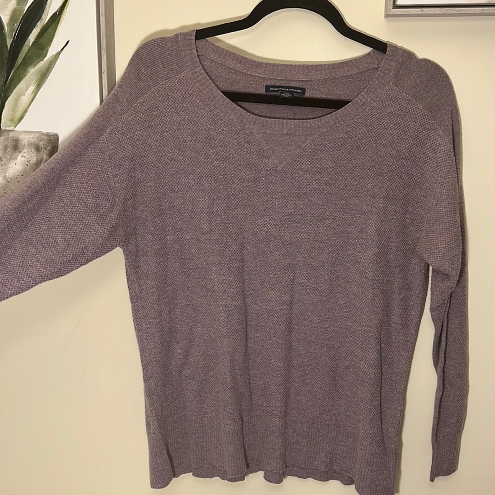 Purple, American Eagle, Lightweight Sweater